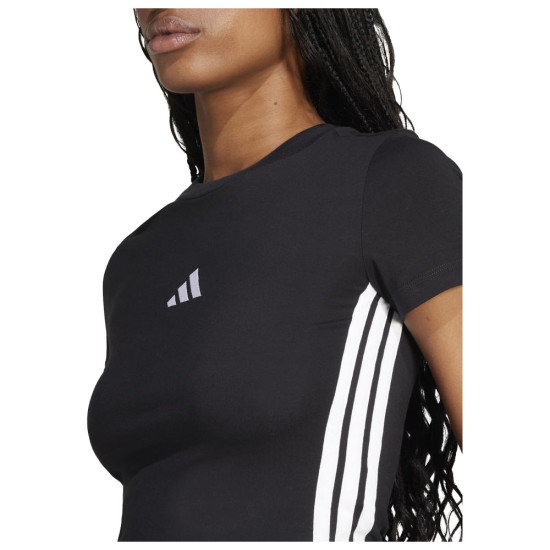 Adidas Γυναικεία κοντομάνικη μπλούζα Essentials 3-Stripes Slim Baby Tee Adidas Γυναικεία κοντομάνικη μπλούζα Essentials 3-Stripes Slim Baby Tee